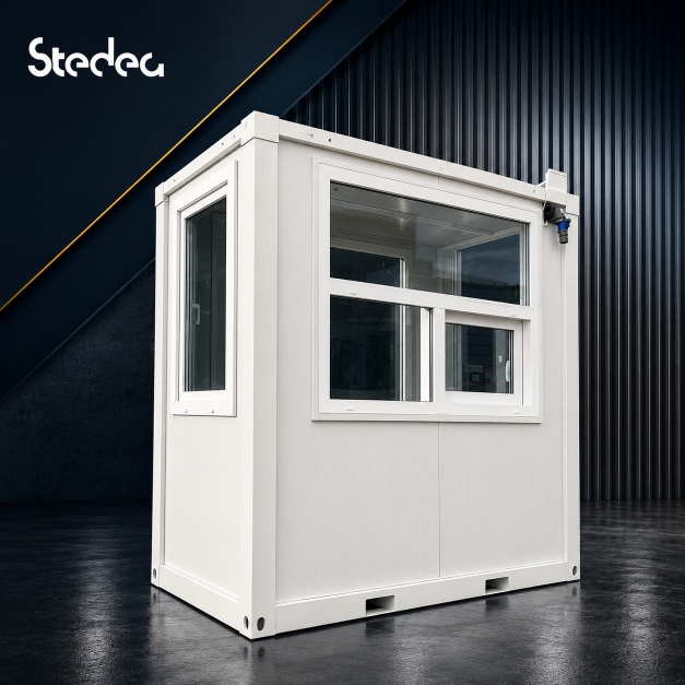Stedea, quick assembly container, quick-assembly container, flat pack container, modular container, modular steel container, security cabin, guard cabin, security booth, storage shed, steel storage shed, modular storage shed, portable container, insulated container, modular steel solutions, modular building solutions, container manufacturer, security cabin manufacturer, storage shed manufacturer